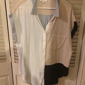 Colorblock Casual Women’s Shirt